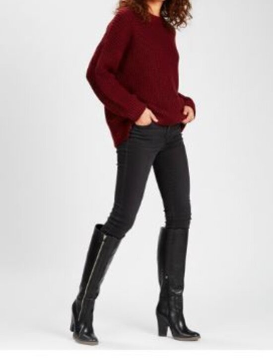 Theory Women's Eames Atello Leather Boot Tall Boots Sz 38 Black - Picture 3 of 12